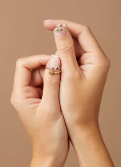 Geelgouden ring, 0.15 ct topaas, La Dolce Vita