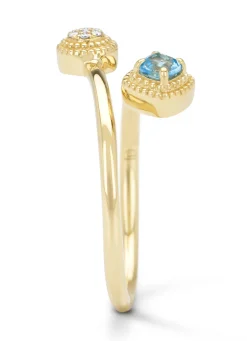 Geelgouden ring, 0.15 ct topaas, La Dolce Vita