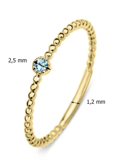 Geelgouden ring, 0.04 ct topaas, Joy