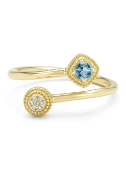 Geelgouden ring, 0.15 ct topaas, La Dolce Vita