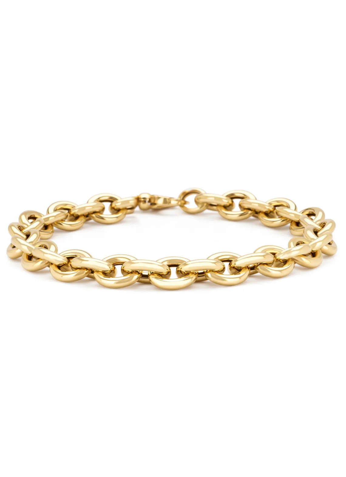 Geelgouden schakelarmband Timeless Treasures 19 cm