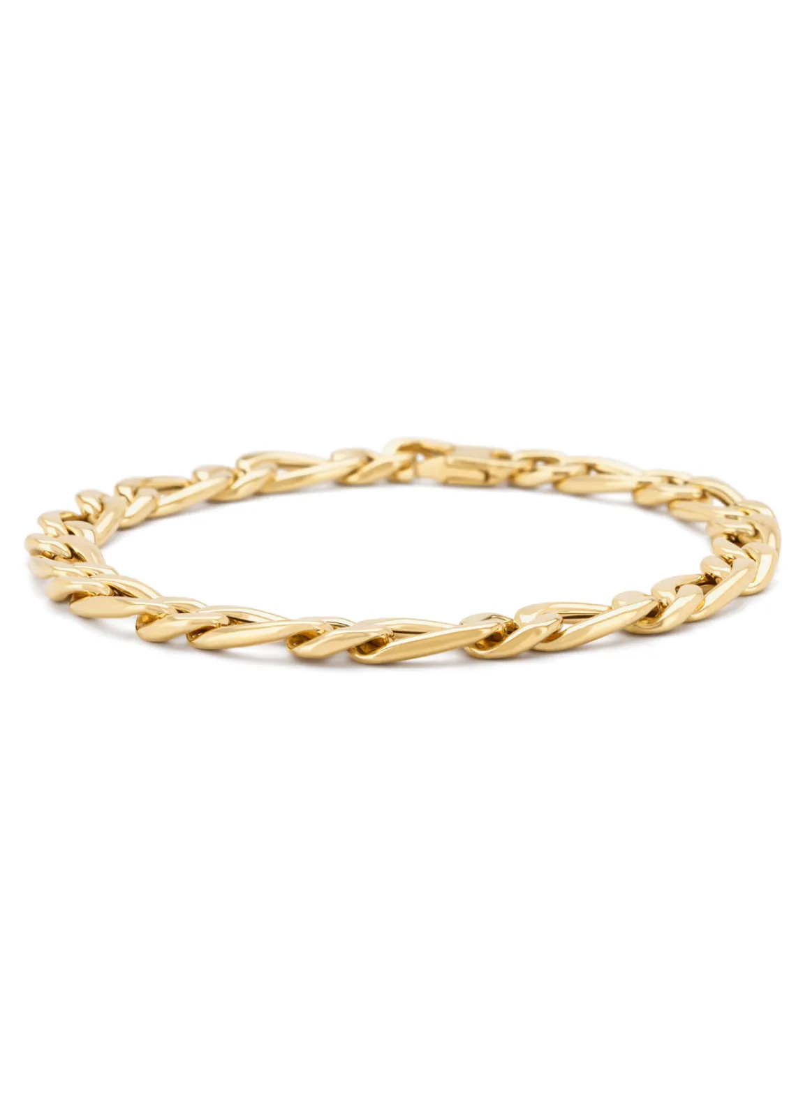 Geelgouden schakelarmband Timeless Treasures 19 cm