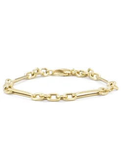 Geelgouden schakelarmband Timeless Treasures 19 cm