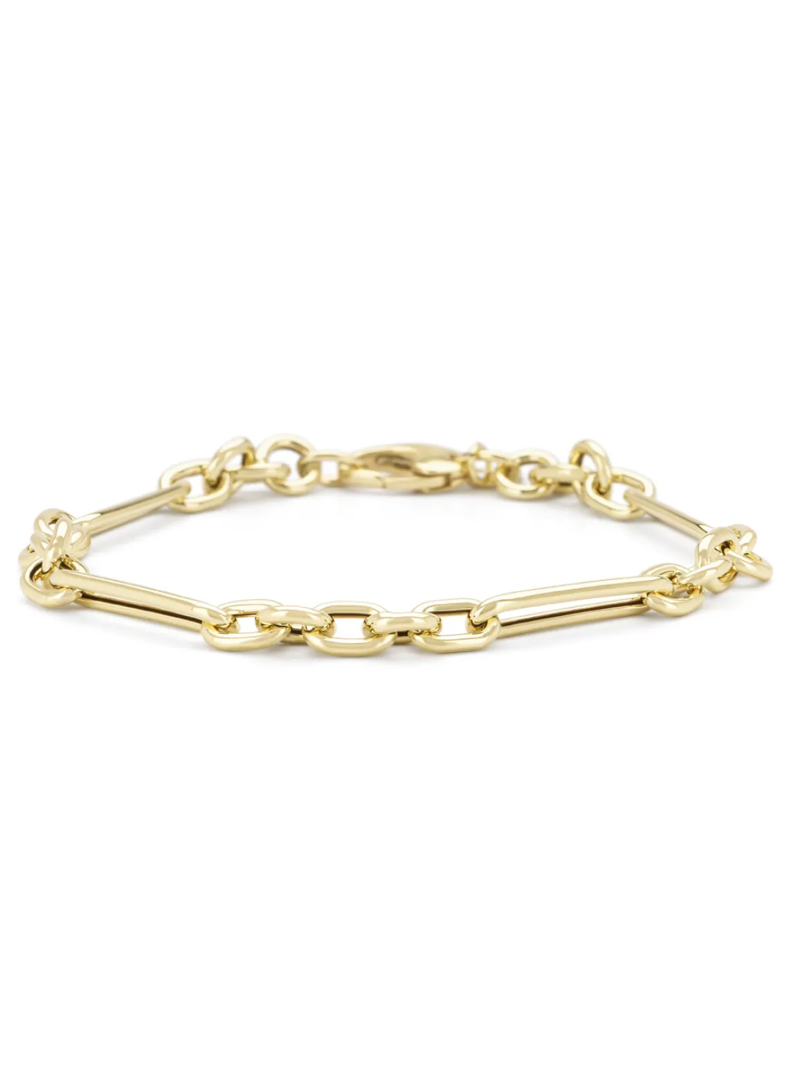 Geelgouden schakelarmband Timeless Treasures 19 cm