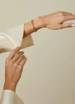 Geelgouden schakelarmband Timeless Treasures 19 cm