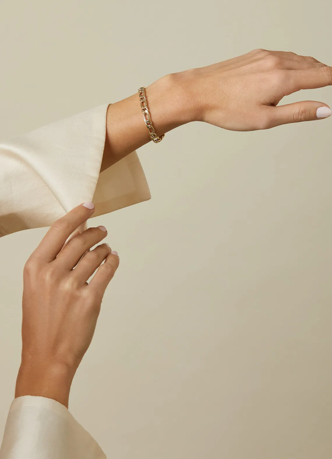 Geelgouden schakelarmband Timeless Treasures 19 cm