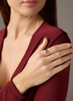 Geelgouden solitairring, 0.04 ct diamant, Groeibriljant