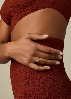 Geelgouden solitairring, 0.22 ct diamant, Groeibriljant