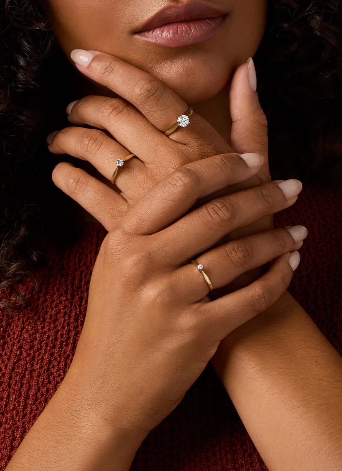 Geelgouden solitairring, 0.22 ct diamant, Groeibriljant