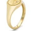 Geelgouden zegelring, Zodiac-Capricorn (Steenbok)