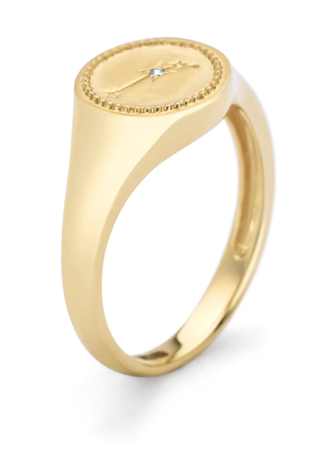 Geelgouden zegelring, Zodiac-Aries (Ram)