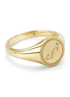 Geelgouden zegelring, Zodiac-Scorpio (Schorpioen)
