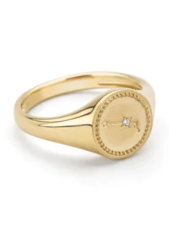 Geelgouden zegelring, Zodiac-Aries (Ram)