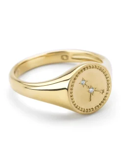 Geelgouden zegelring, Zodiac-Cancer (Kreeft)