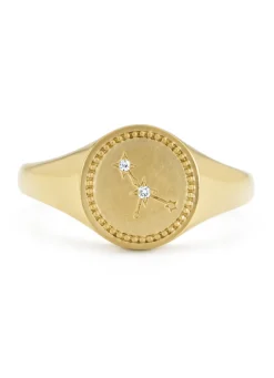 Geelgouden zegelring, Zodiac-Cancer (Kreeft)