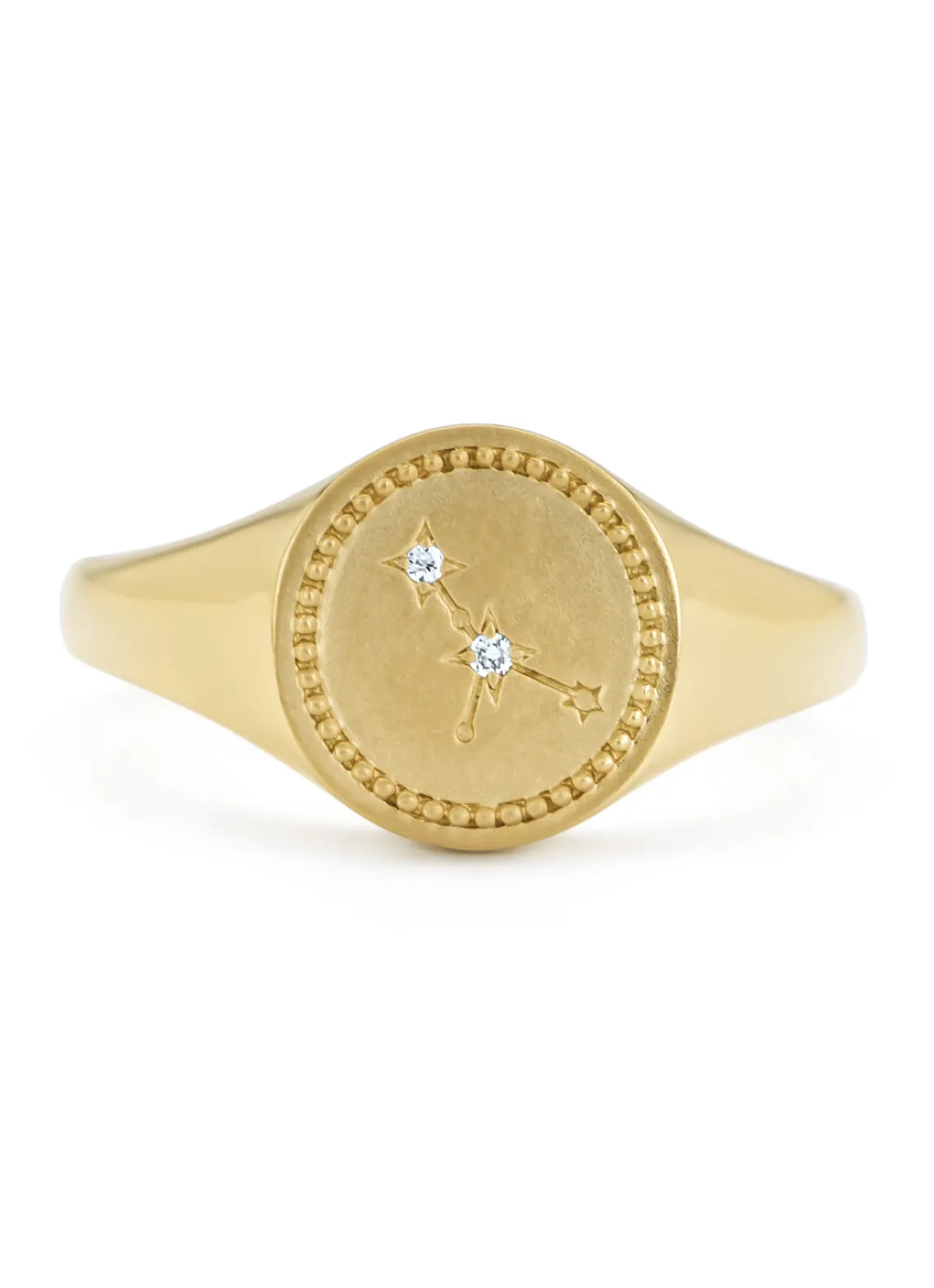 Geelgouden zegelring, Zodiac-Cancer (Kreeft)