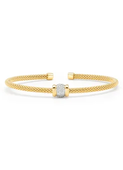 Gouden armband, 0.23 ct diamant, Caviar
