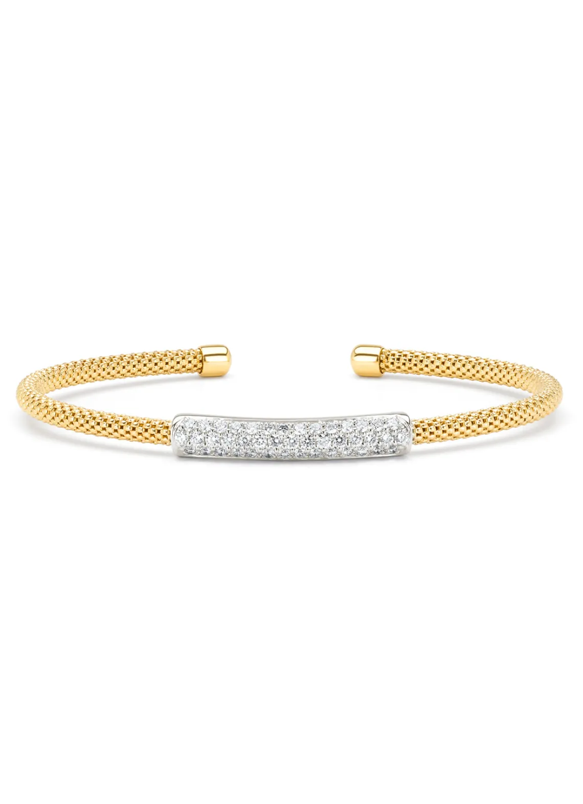 Gouden armband, 0.80 ct diamant, Caviar