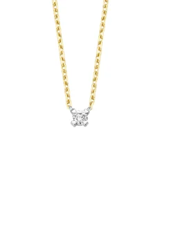 Gouden collier, 0.05 ct diamant, Starlight