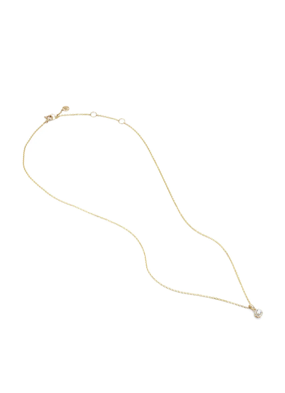 Gouden collier, 0.15 ct diamant, Starlight