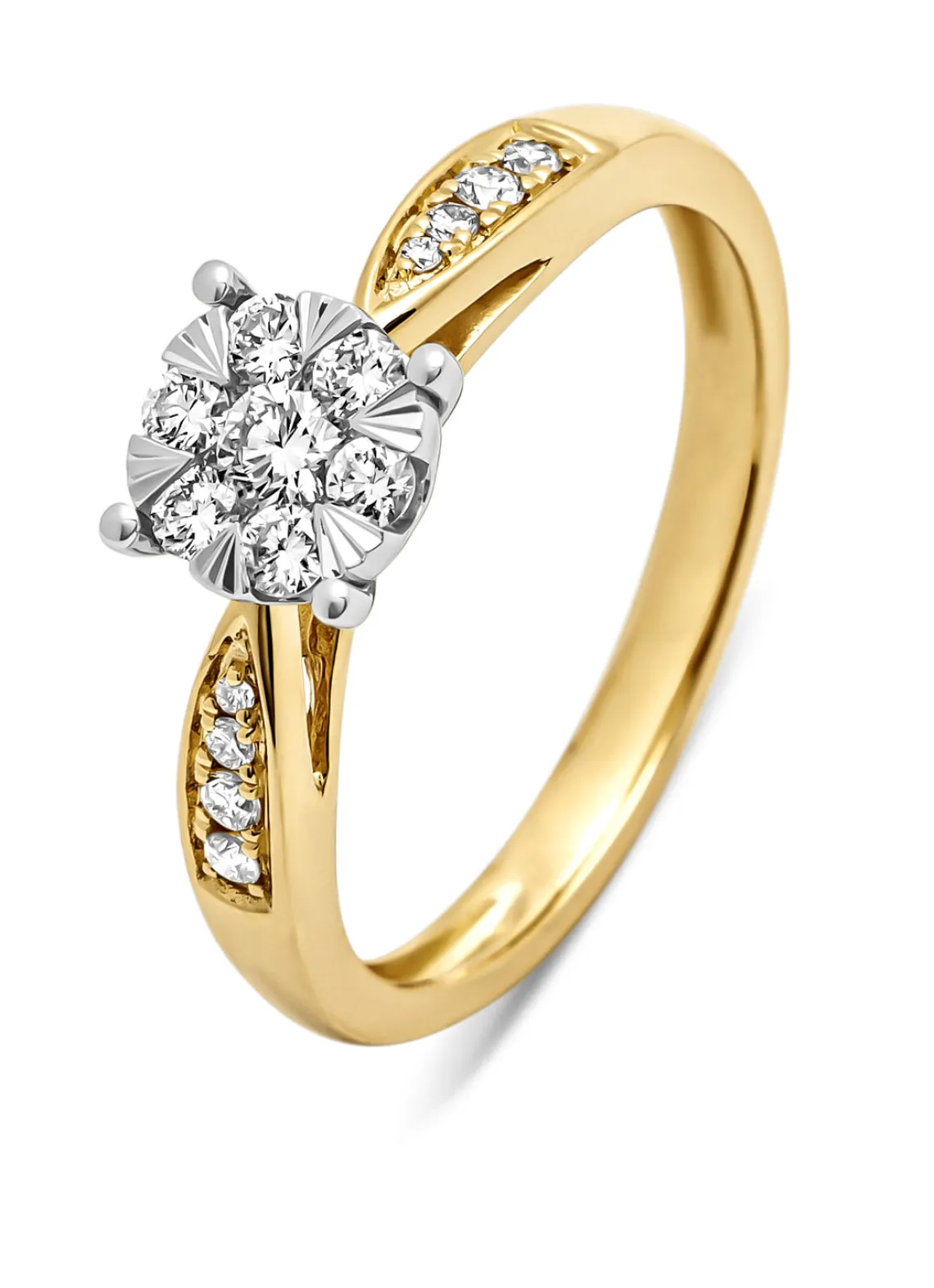 Gouden ring, 0.35 ct diamant, Enchanted