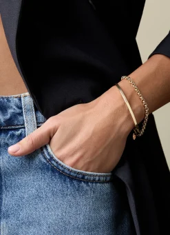 Gouden schakelarmband Timeless Treasures 18 cm