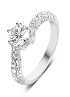 Ring, 1.48 ct diamant, Hearts & Arrows