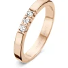 Roségouden alliance ring, 0.21 ct diamant, Groeibriljant