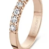 Roségouden alliance ring, 0.25 ct diamant, Groeibriljant