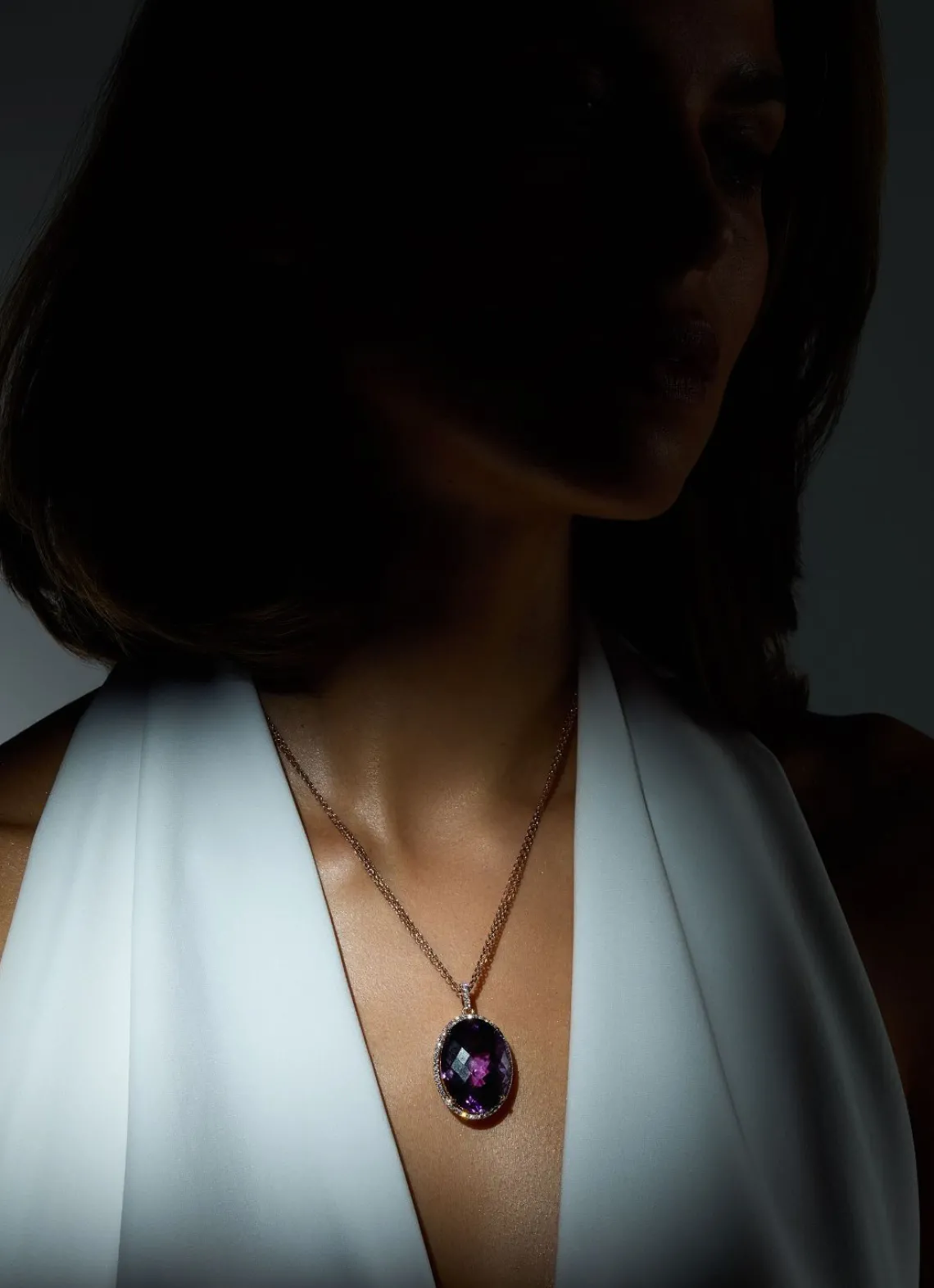 Roségouden collier, 39,25 ct amethist, Gallery