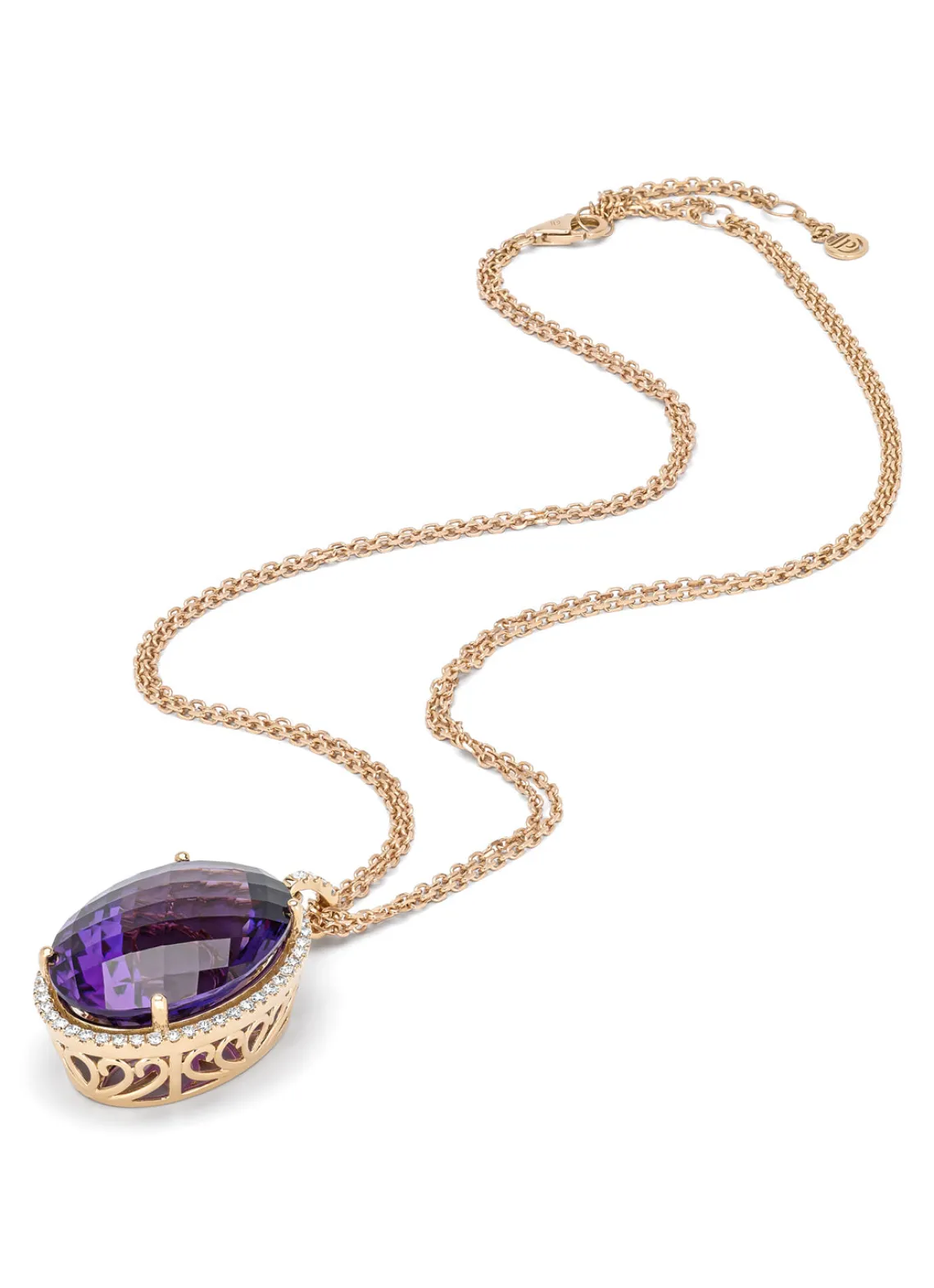 Roségouden collier, 39,25 ct amethist, Gallery