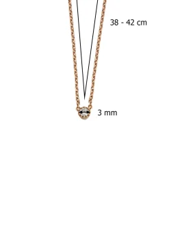 Roségouden collier, 0.05 ct diamant, Joy