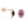 Roségouden oorsieraden, 1.55 ct paarse amethist, Little Drops