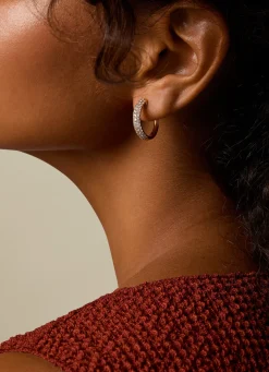 Roségouden oorsieraden, 1.28 ct diamant, Caviar