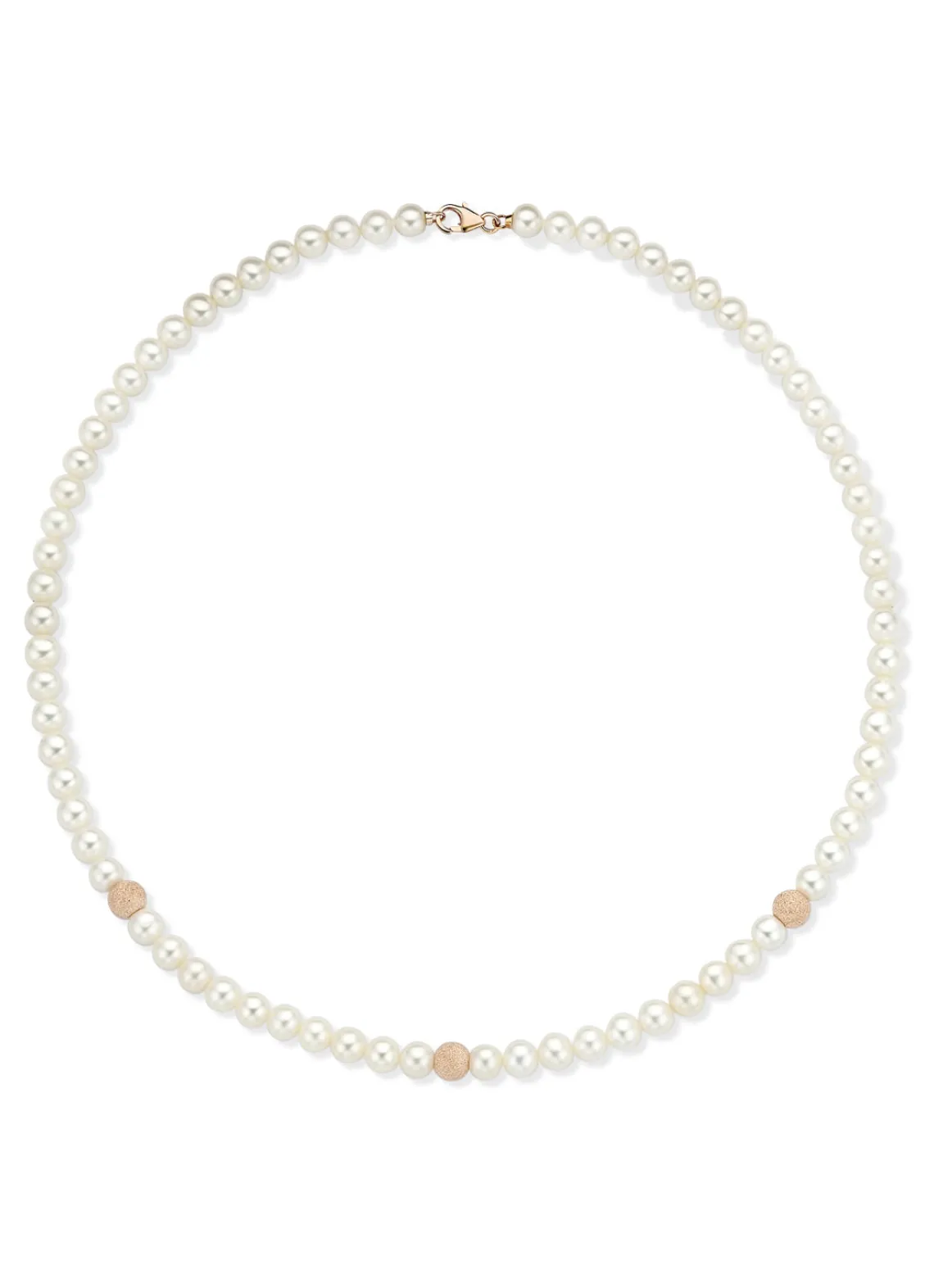 Roségouden parelketting Rivièra