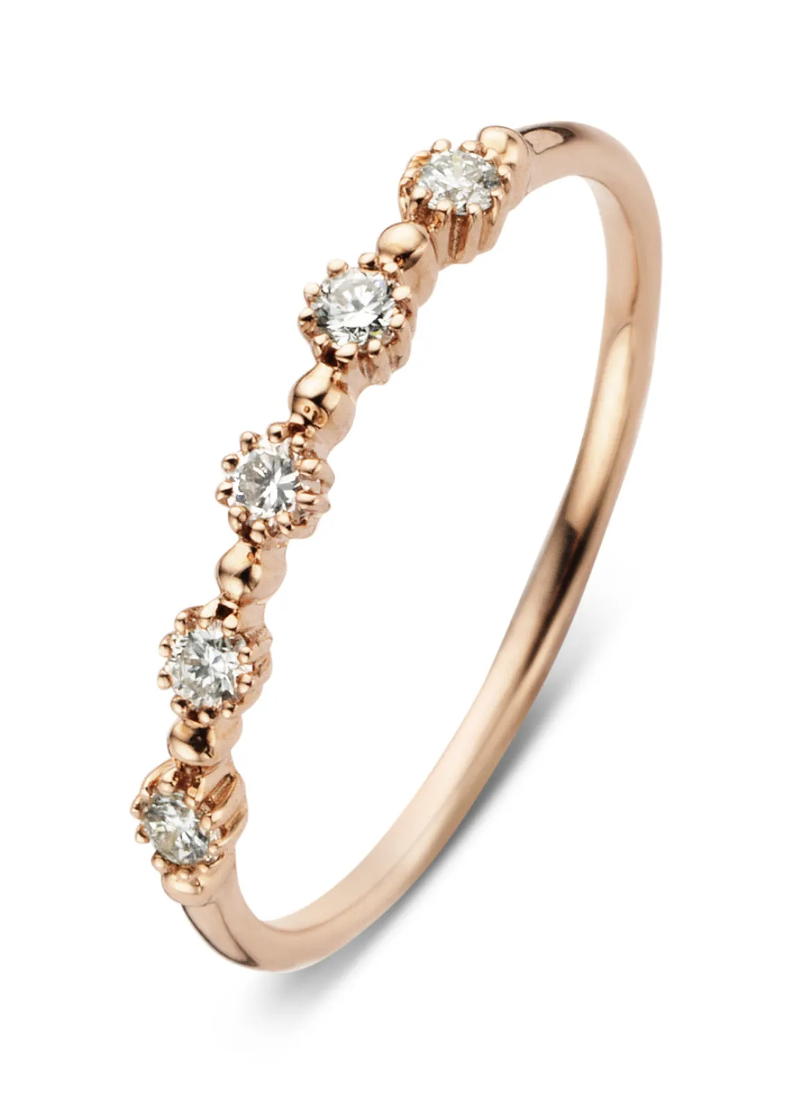 Roségouden ring, 0.17 ct diamant, Joy