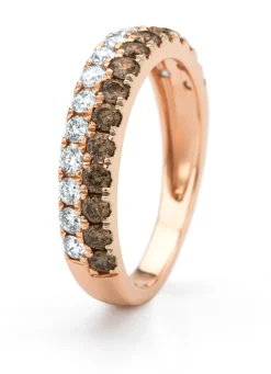 Roségouden ring, 1.02 ct diamant, Ensemble