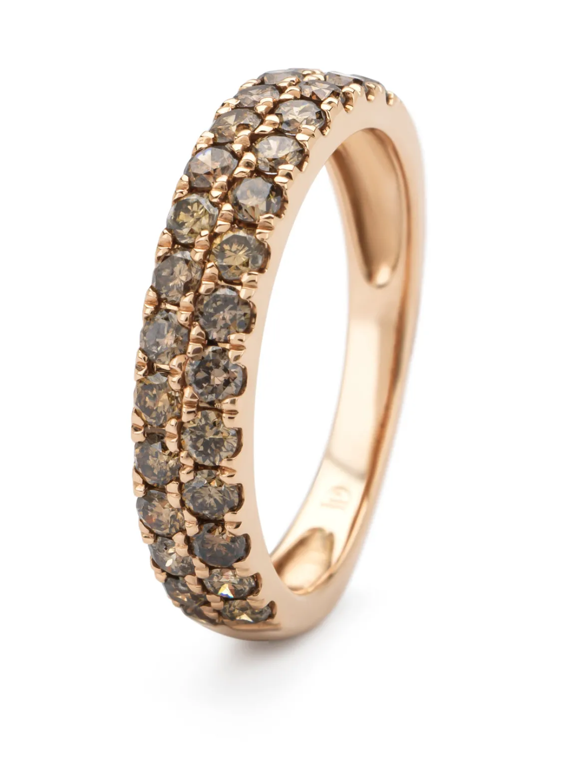 Roségouden ring, 1.02 ct diamant, Ensemble