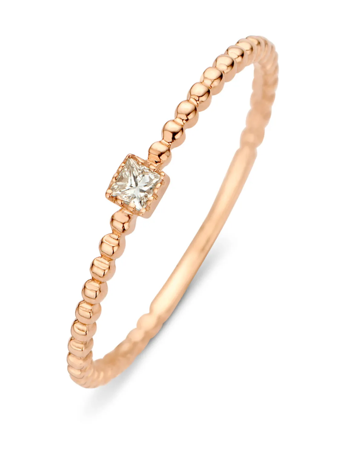 Roségouden ring, 0.04 ct diamant, Joy