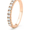 Roségouden ring, 0.39 ct diamant, Ensemble