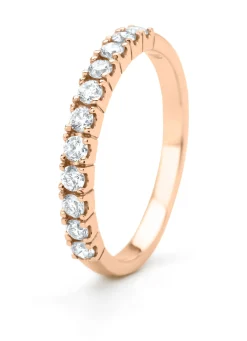 Roségouden ring, 0.39 ct diamant, Ensemble