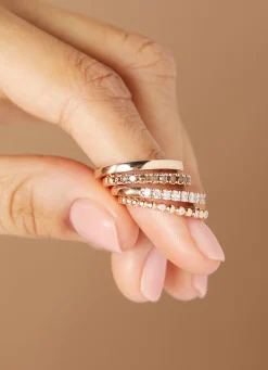 Roségouden ring, 0.41 ct diamant, Ensemble