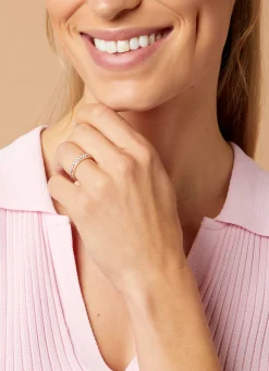 Roségouden ring, 1.02 ct diamant, Ensemble