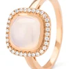 Roségouden ring, 2.32 ct maansteen, Little Drops