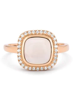 Roségouden ring, 2.32 ct maansteen, Little Drops