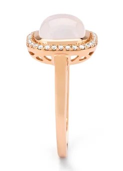 Roségouden ring, 2.32 ct maansteen, Little Drops
