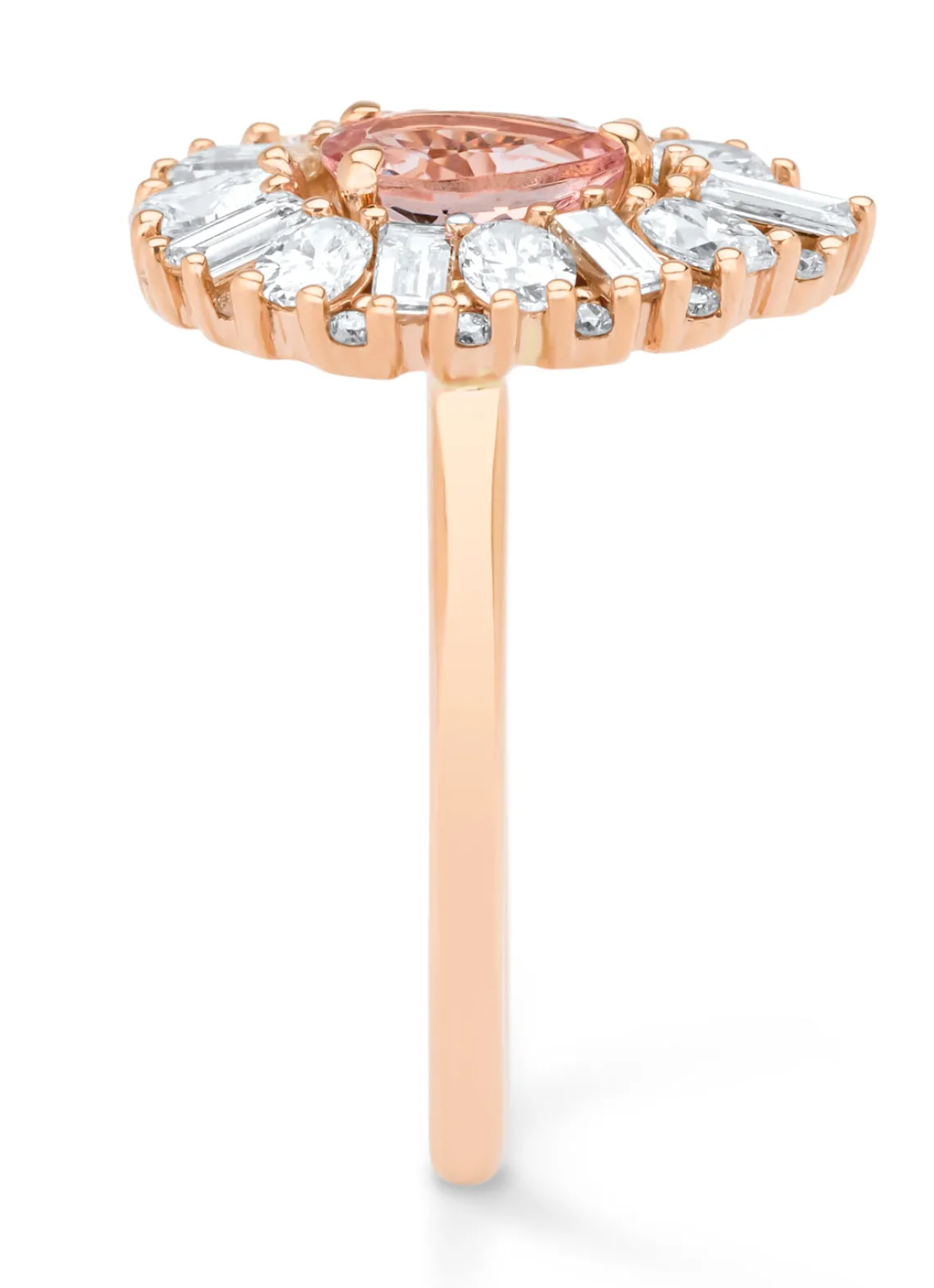 Roségouden ring, 0.56 ct morganiet, Gallery