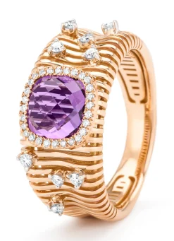 Roségouden ring, 1.56 ct paarse amethist, Gallery