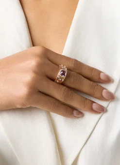 Roségouden ring, 1.56 ct paarse amethist, Gallery