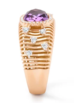 Roségouden ring, 1.56 ct paarse amethist, Gallery